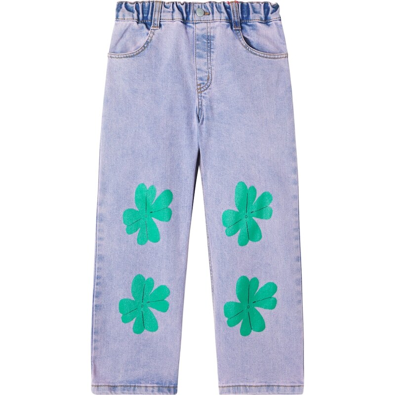Jellymallow Lucky Clover appliquÃ wide-leg jeans