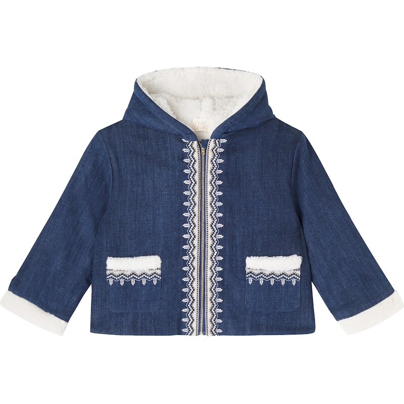 Louise Misha Melvette embroidered denim jacket