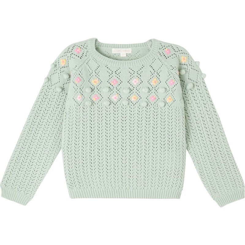 Louise Misha Vakita embroidered open-knit sweater