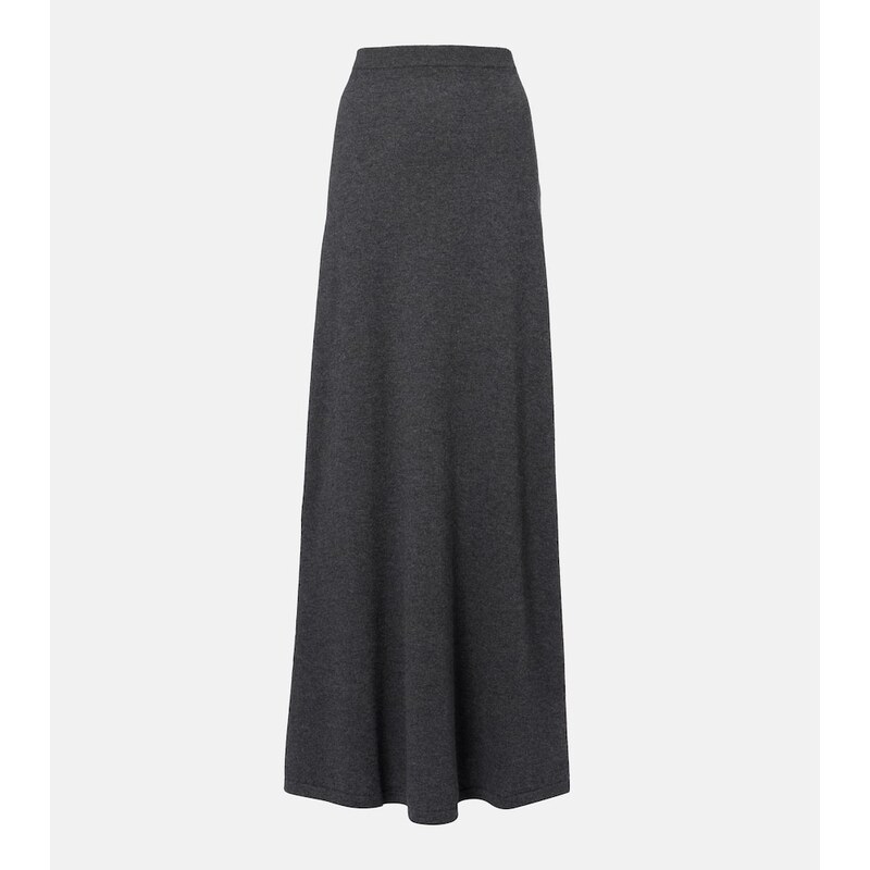 Balenciaga High-rise wool maxi skirt