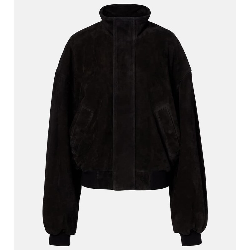Dámský bomber z kůže Balenciaga v černé barvě