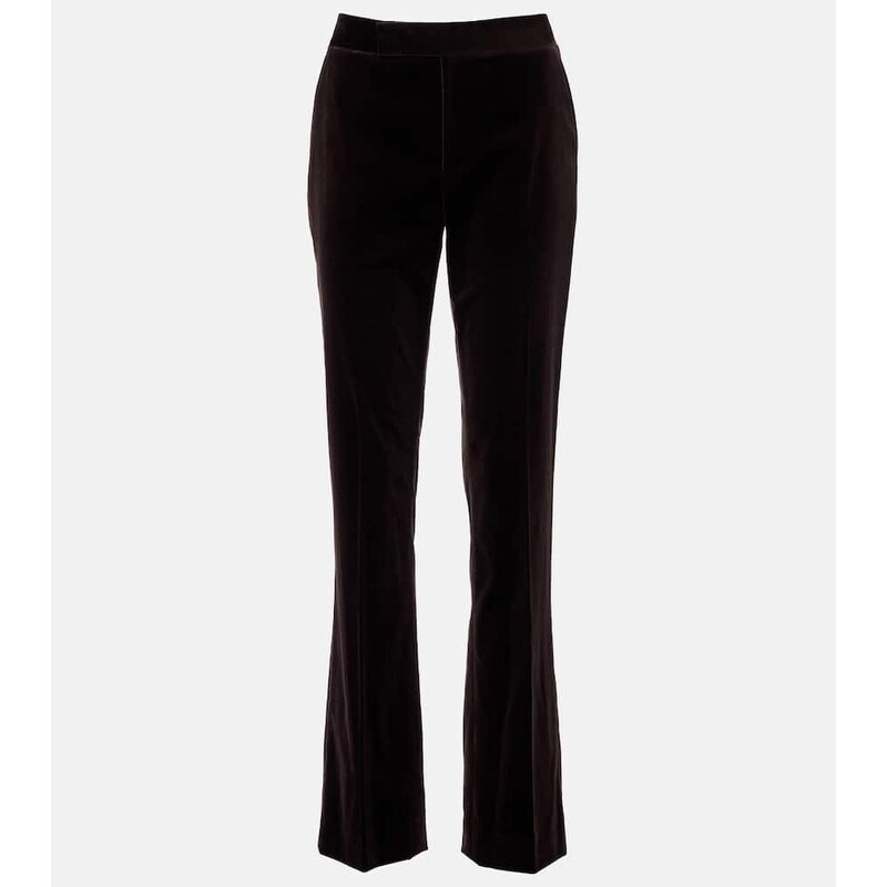 Ralph Lauren Collection Cotton-blend velvet straight pants