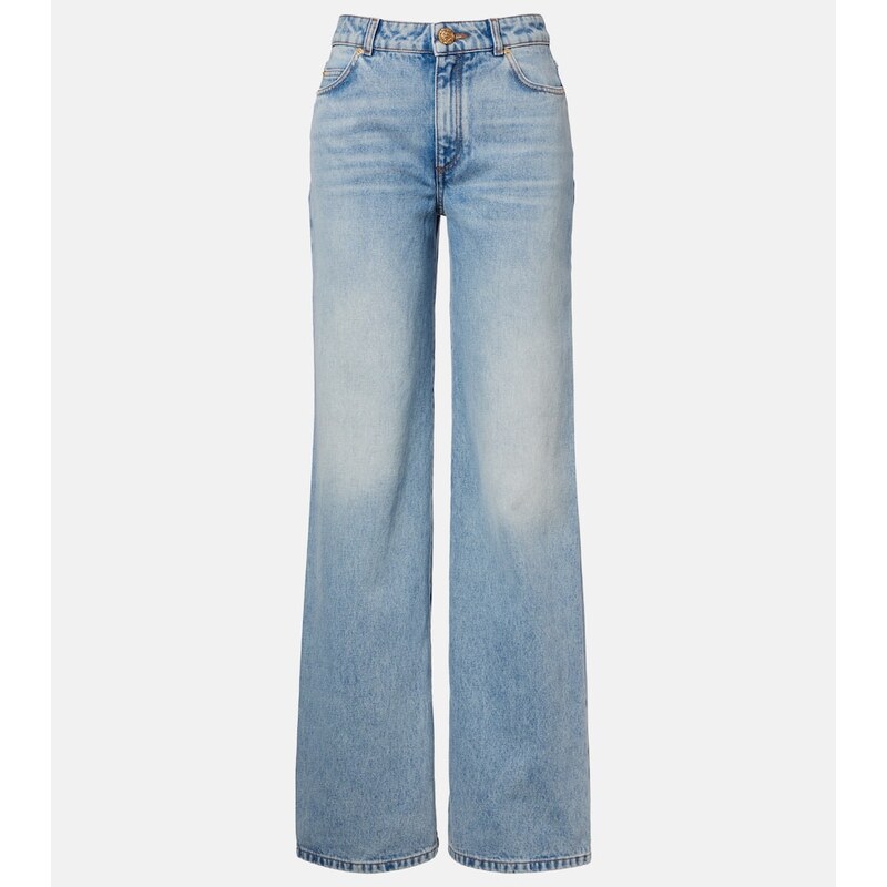 Balmain Mid-rise wide-leg jeans