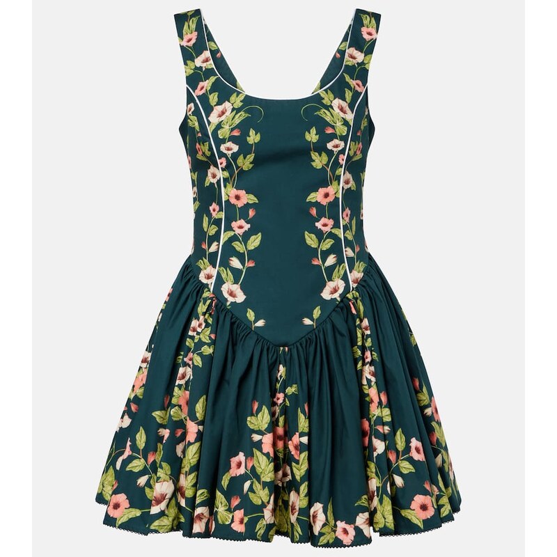 Agua by Agua Bendita Pluma floral cotton minidress