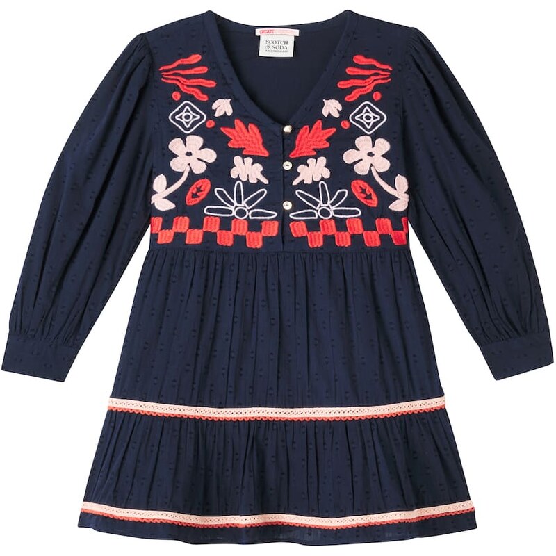 Scotch & Soda Kids Clip embroidered cotton dress