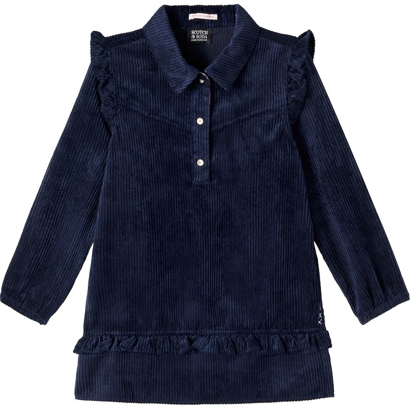 Scotch & Soda Kids Ruffled corduroy dress
