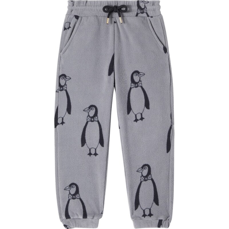 Mini Rodini Penguin printed fleece sweatpants
