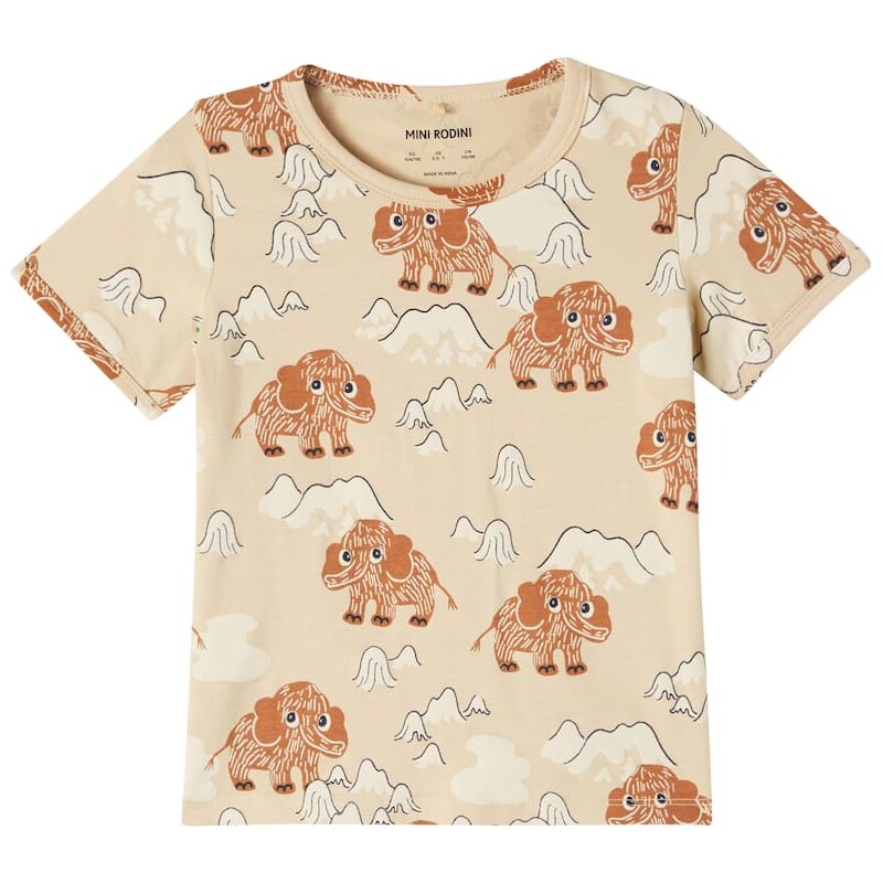Mini Rodini Mammoth cotton-blend jersey T-shirt
