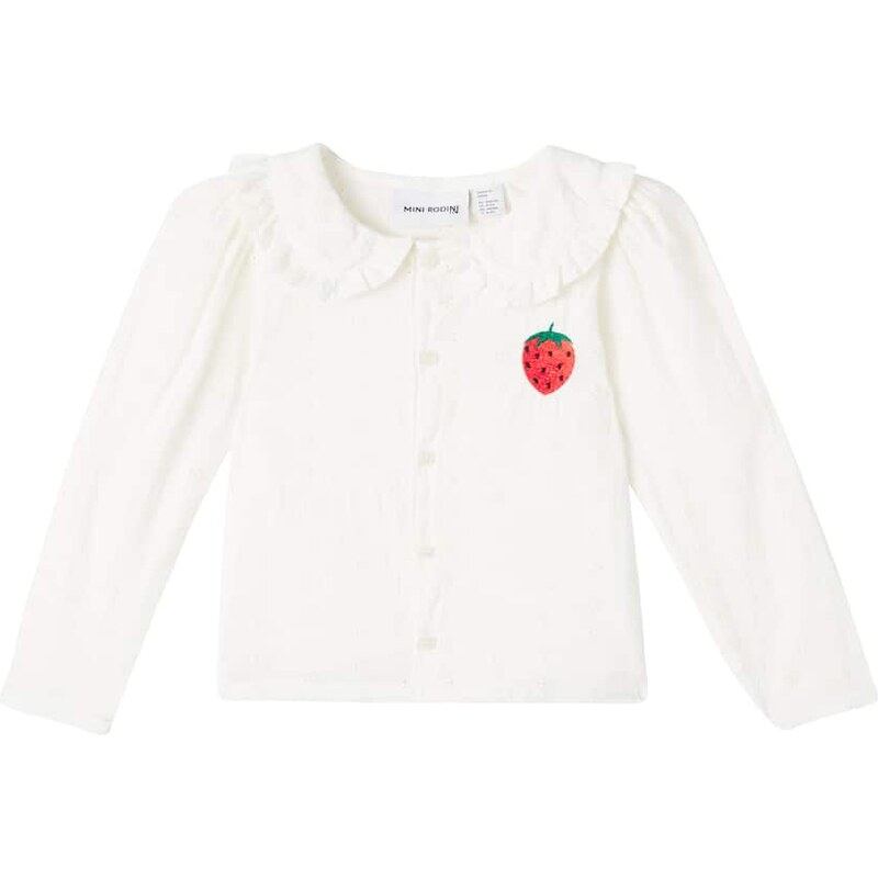 Mini Rodini Broderie anglaise cotton shirt