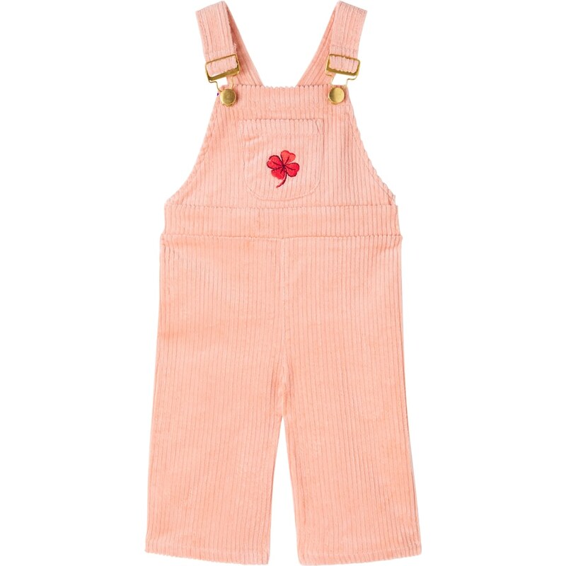 Mini Rodini Baby embroidered cotton corduroy overalls