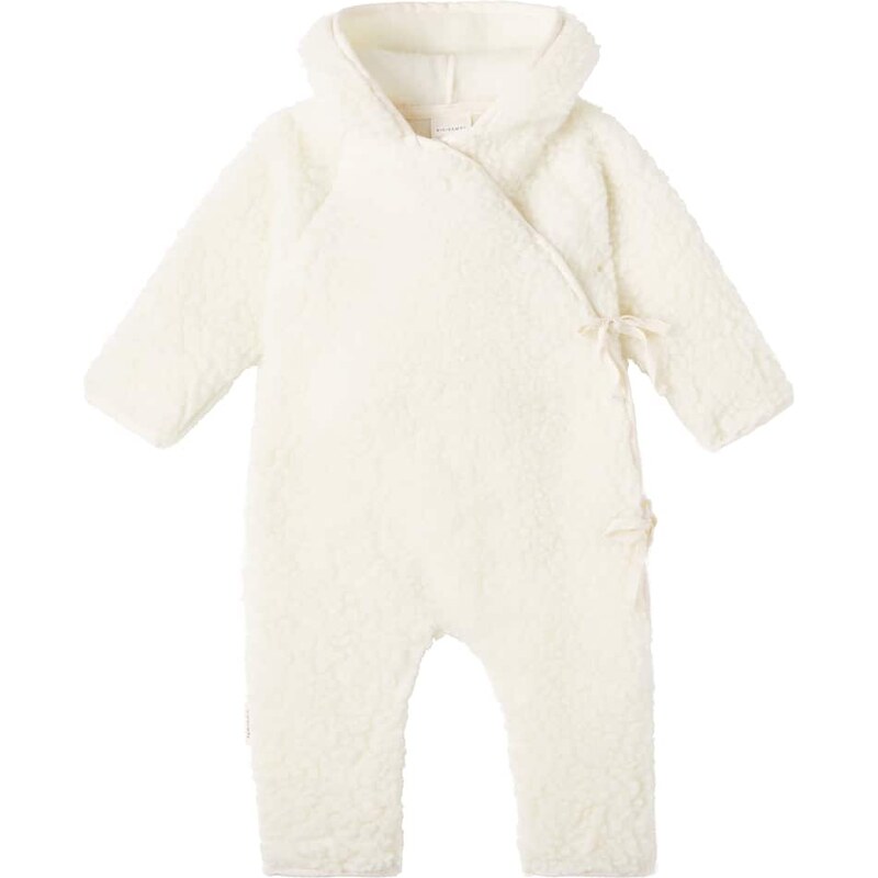 Binibamba Baby hooded wool teddy onesie