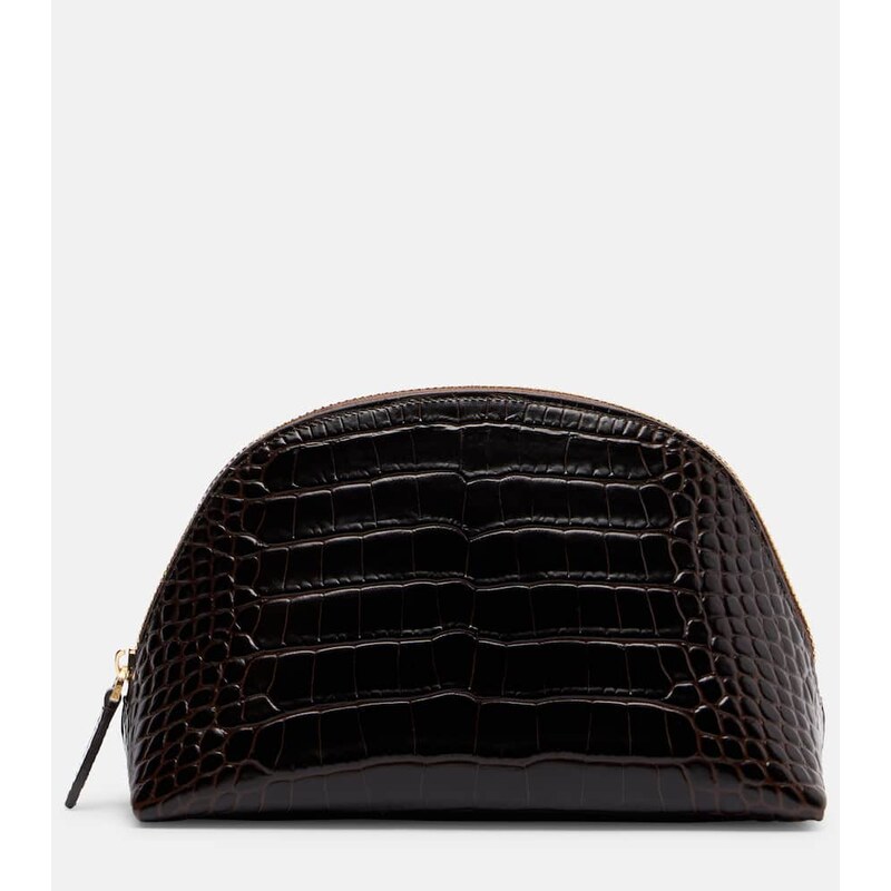 Toteme Small croc-effect leather pouch
