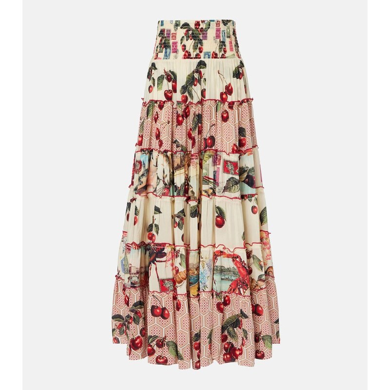 Camilla Notes From The Road printed silk maxi skirt