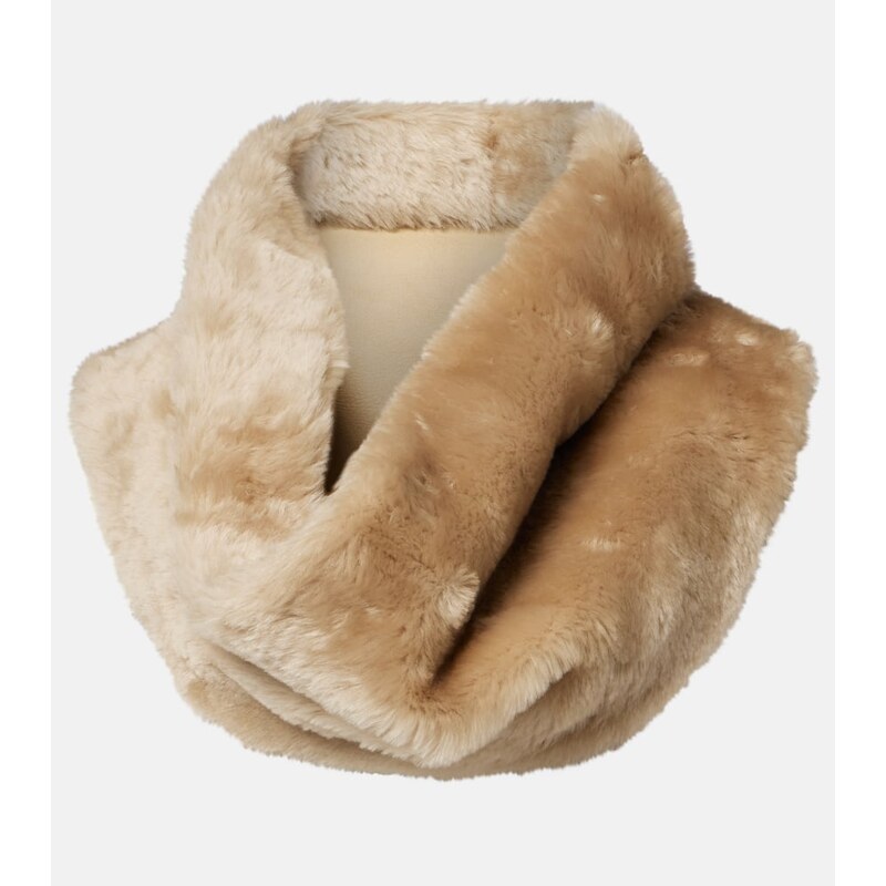 Toteme Shearling šála v barevném odstíně žloutku
