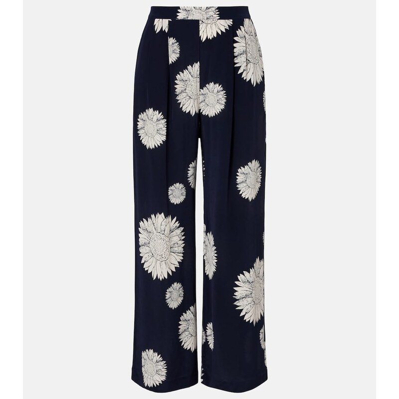 Asceno Isola silk crÃªpe straight pants