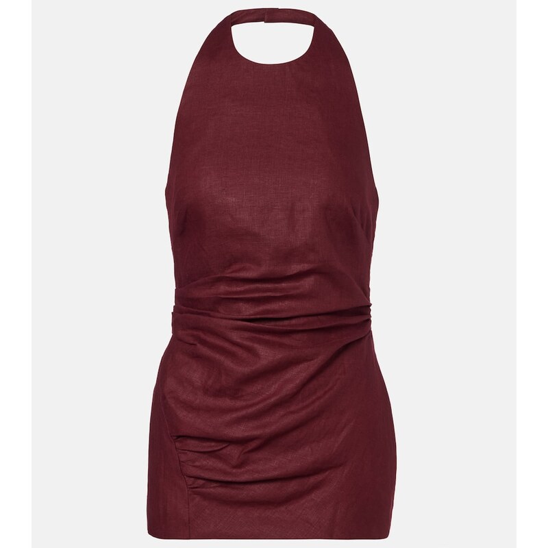 Faithfull Fia halterneck linen top