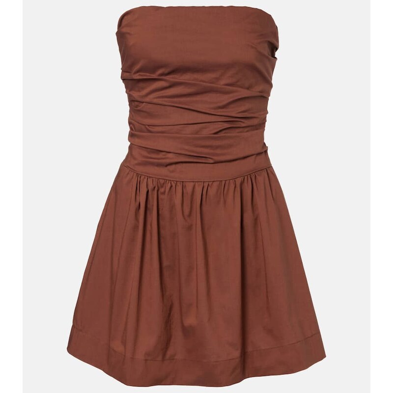 Faithfull Vera strapless cotton minidress
