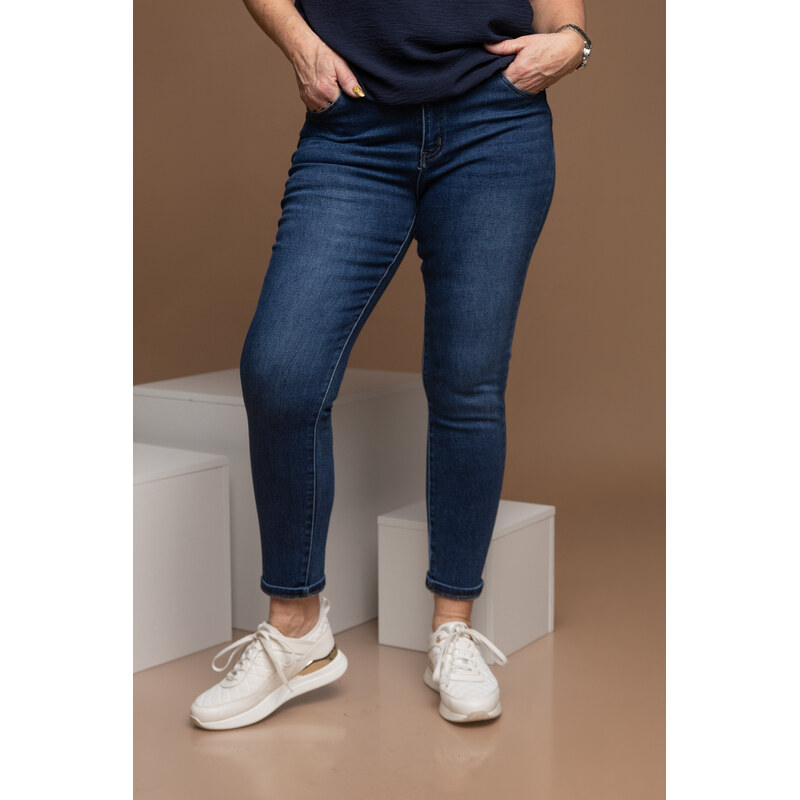 Moon girl Skinny džíny INDIGO dark [MS3802-2, MD2210] Barva: