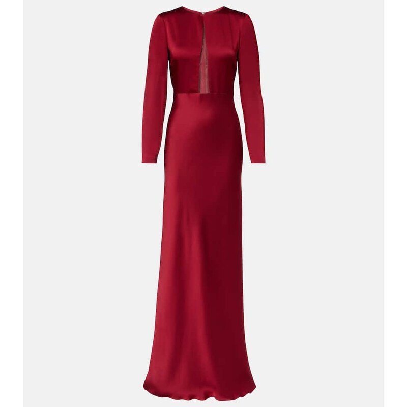 Max Mara Bird satin maxi dress