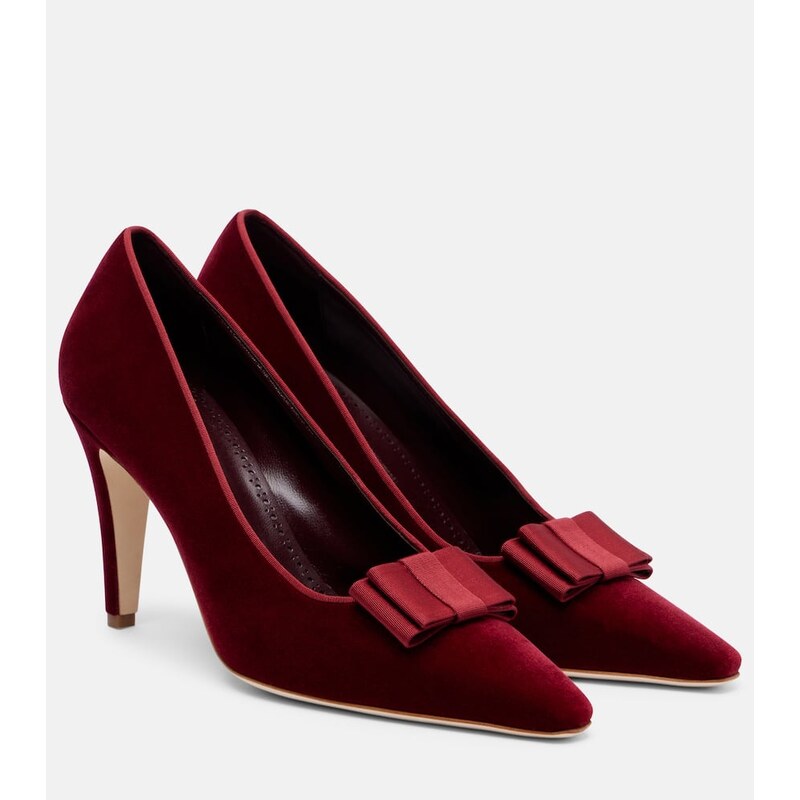 Manolo Blahnik Reador 90 velvet pumps