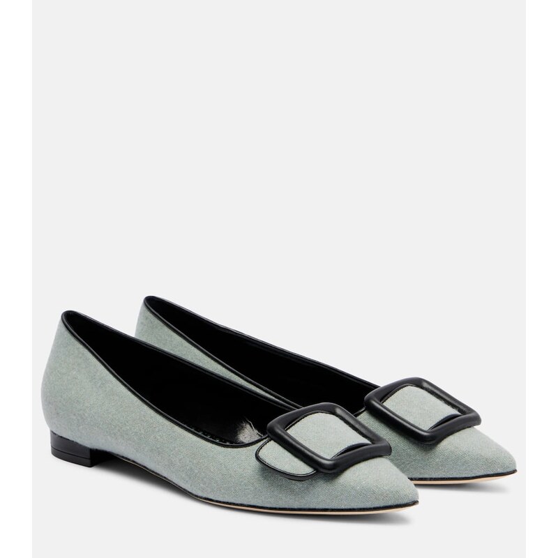 Manolo Blahnik Maysale buckled ballet flats