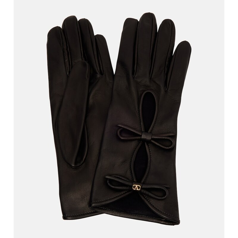 Valentino Garavani VLogo cutout leather gloves
