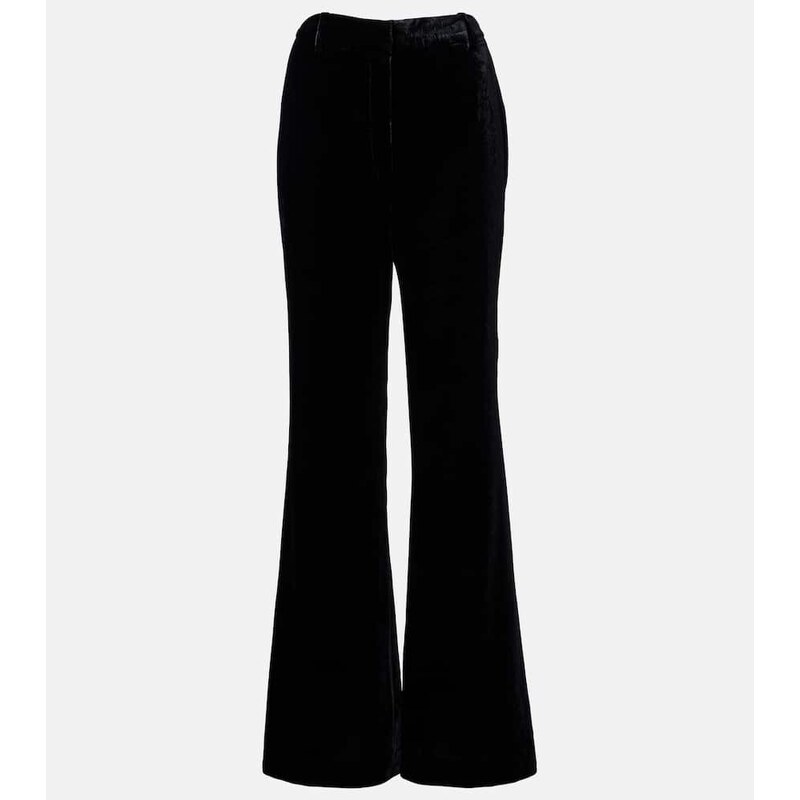 Nili Lotan Effy high-rise flared velvet pants