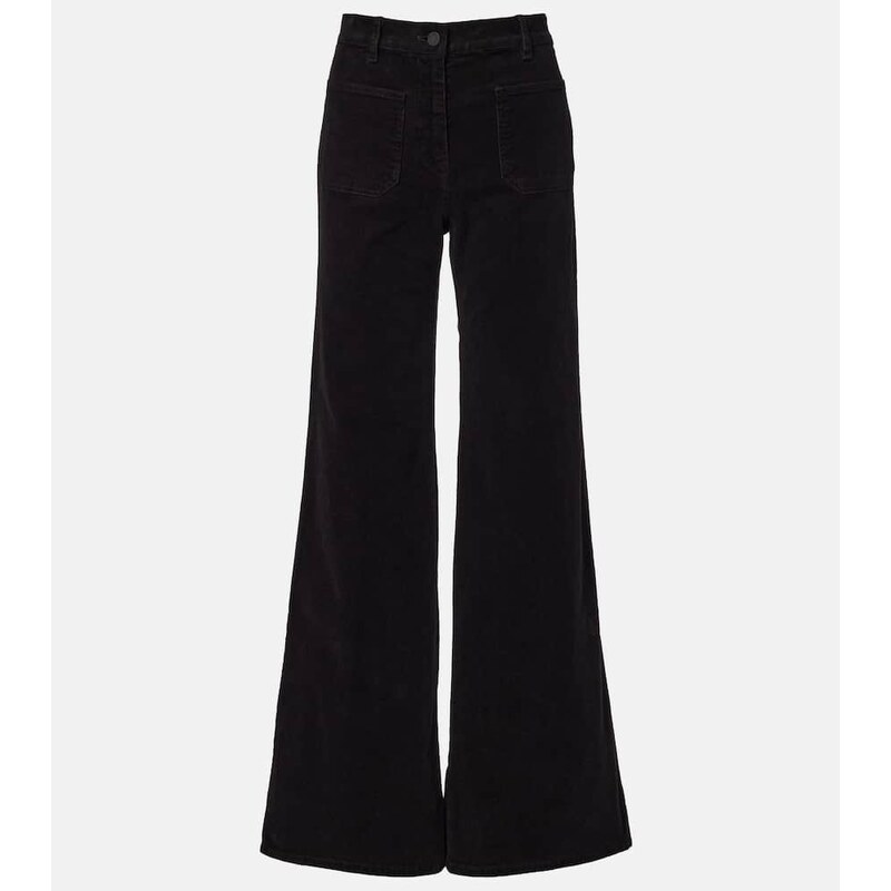 Nili Lotan Florence cotton-blend corduroy flared pants