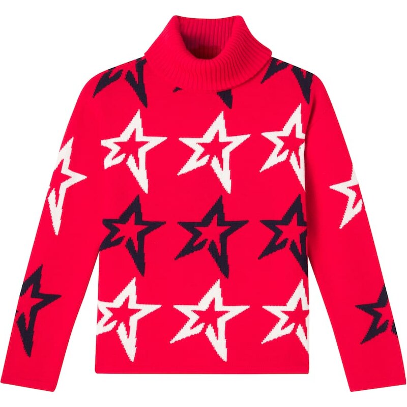 Perfect Moment Kids Intarsia wool turtleneck sweater