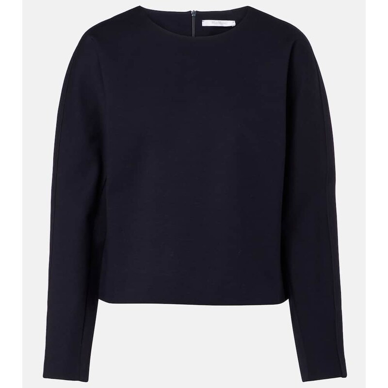 Max Mara Girello wool and cotton-blend top