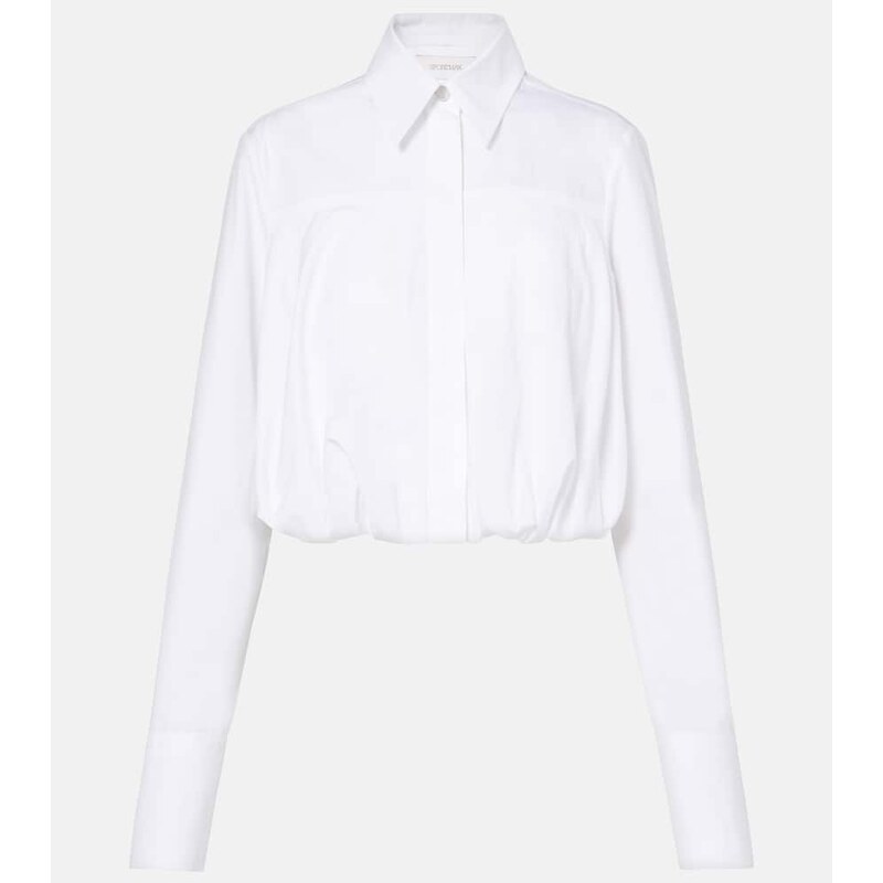 Sportmax Zemira cropped cotton poplin shirt