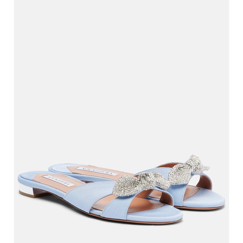 Aquazzura Very Bow Tie embellished flats