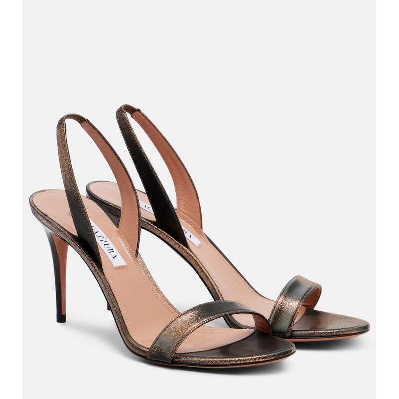 Aquazzura So Nude 85 leather slingback sandals