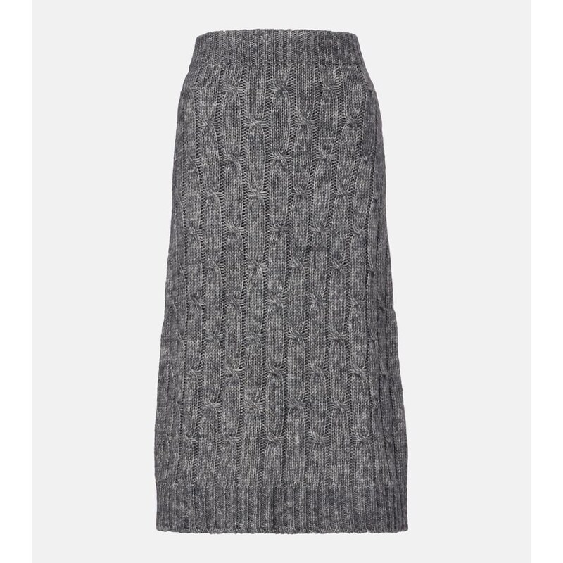 S Max Mara Otello cotton and wool-blend midi skirt