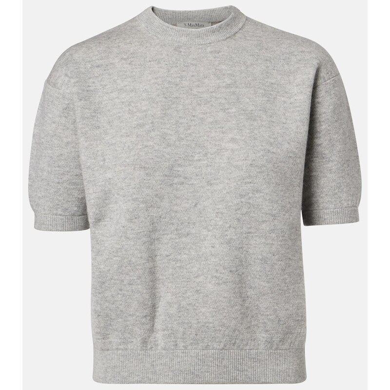 S Max Mara Knitted wool and cashmere-blend T-shirt
