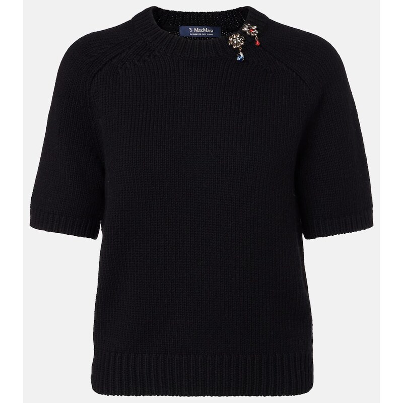 S Max Mara Pepli wool and cashmere top
