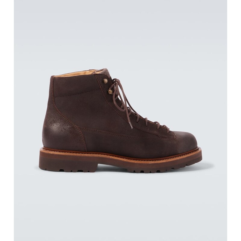 Brunello Cucinelli Leather lace-up boots