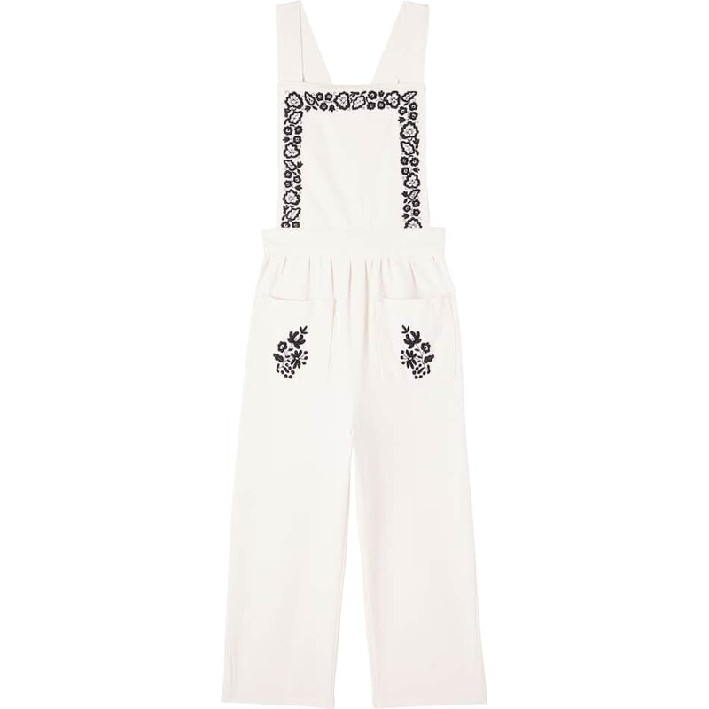 The New Society Tamara embroidered denim overalls