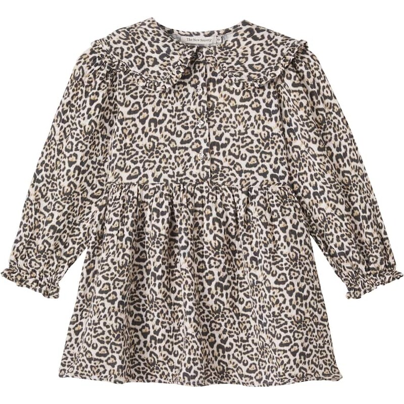 The New Society Nelia leopard-print cotton gauze dress