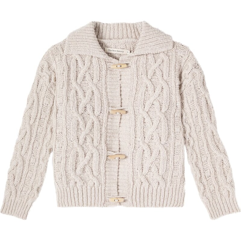 The New Society Maria cable-knit wool-blend cardigan