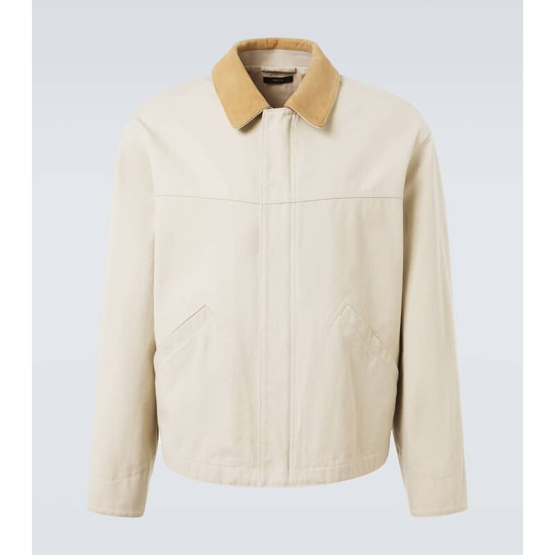 Tom Ford Suede-trimmed cotton canvas jacket