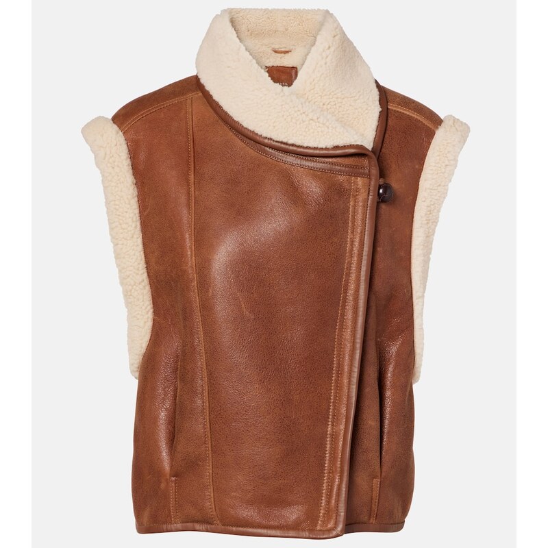 Isabel Marant Alime shearling-trimmed leather vest