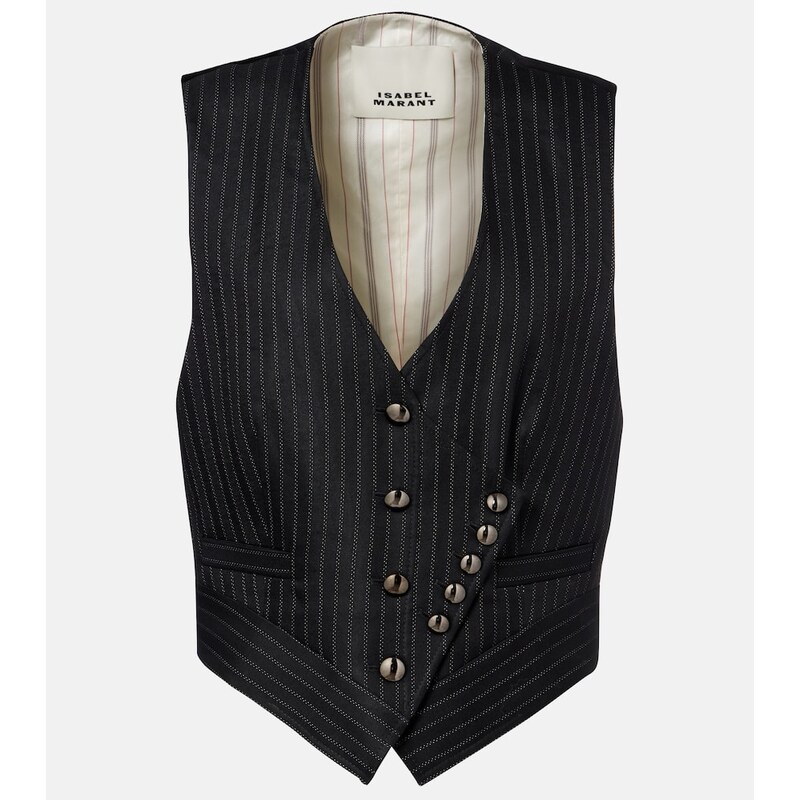 Isabel Marant Nicky pinstripe wool-blend vest