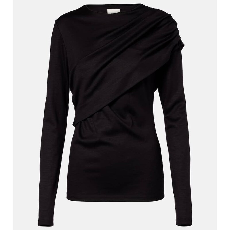 Isabel Marant Asna draped virgin wool top