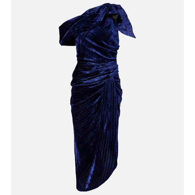 Isabel Marant Cyane one-shoulder velvet midi dress