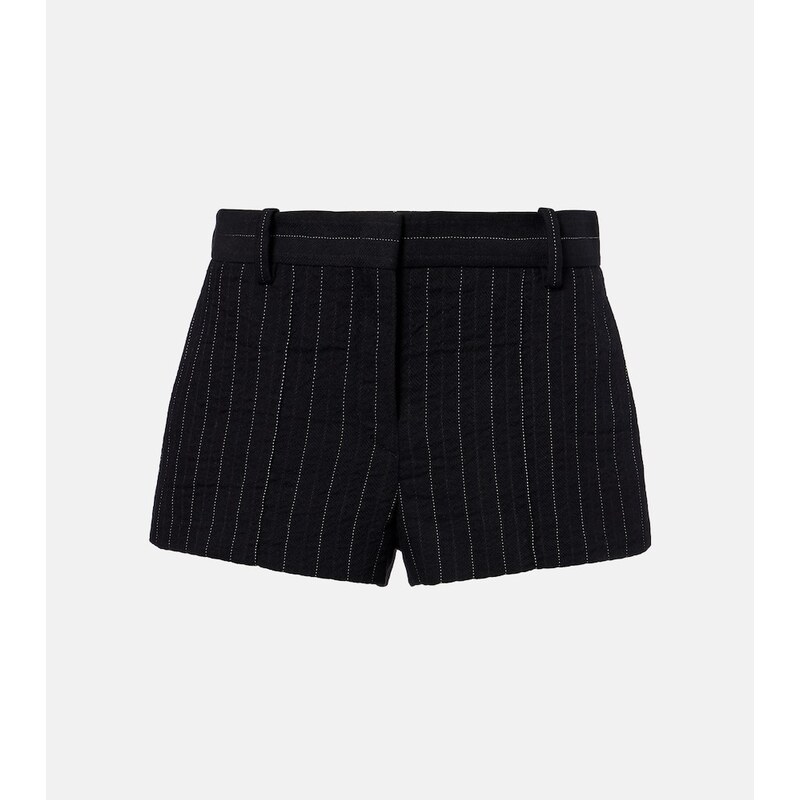 Isabel Marant Melody pinstripe cotton and wool shorts