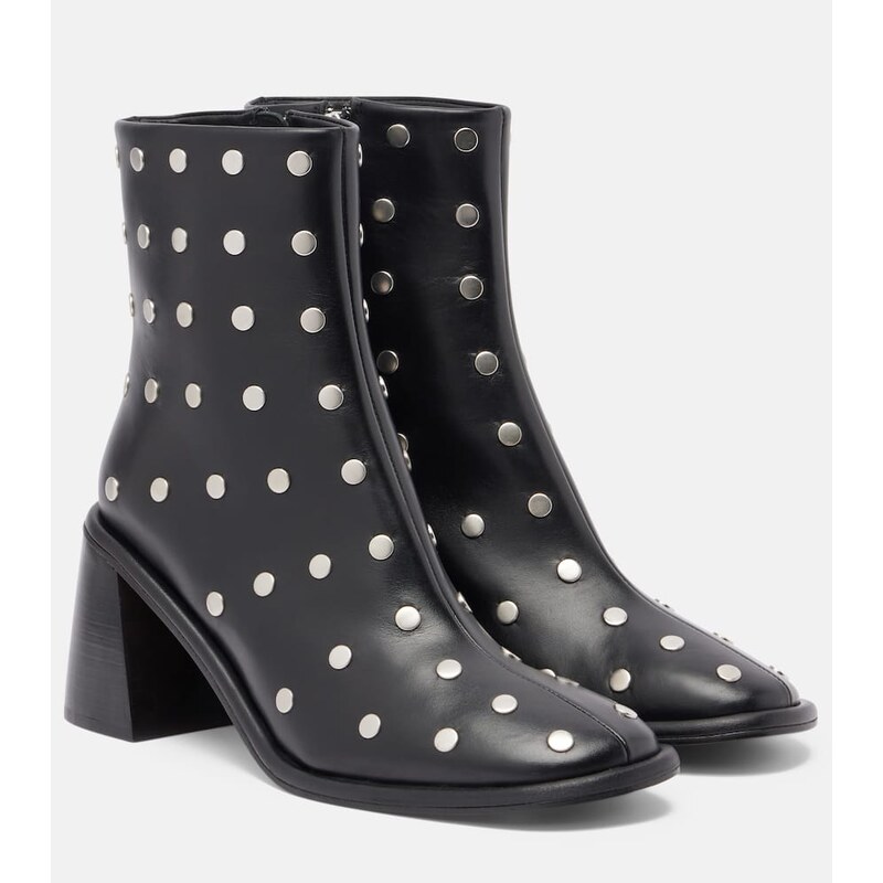 Souliers Martinez Kima 80 studded leather ankle boots