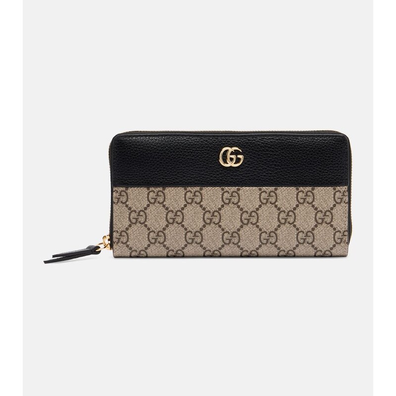 Gucci GG Marmont leather-trimmed wallet