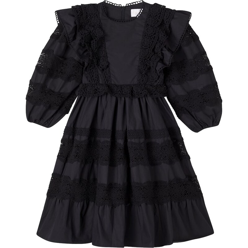 Petite Amalie Lace-trimmed cotton dress