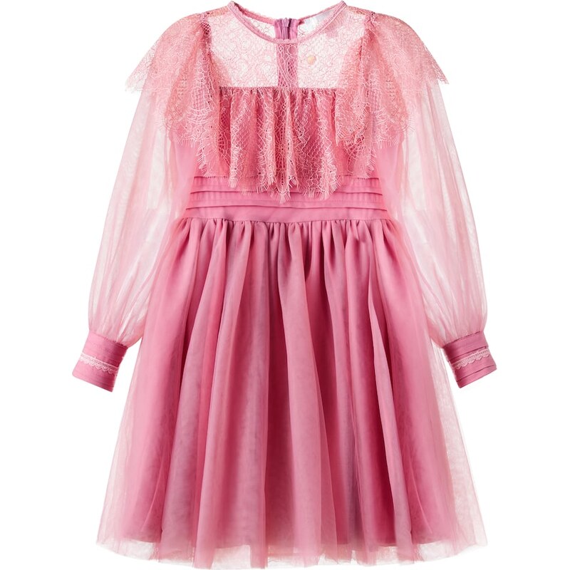 Petite Amalie Lace-trimmed tulle dress
